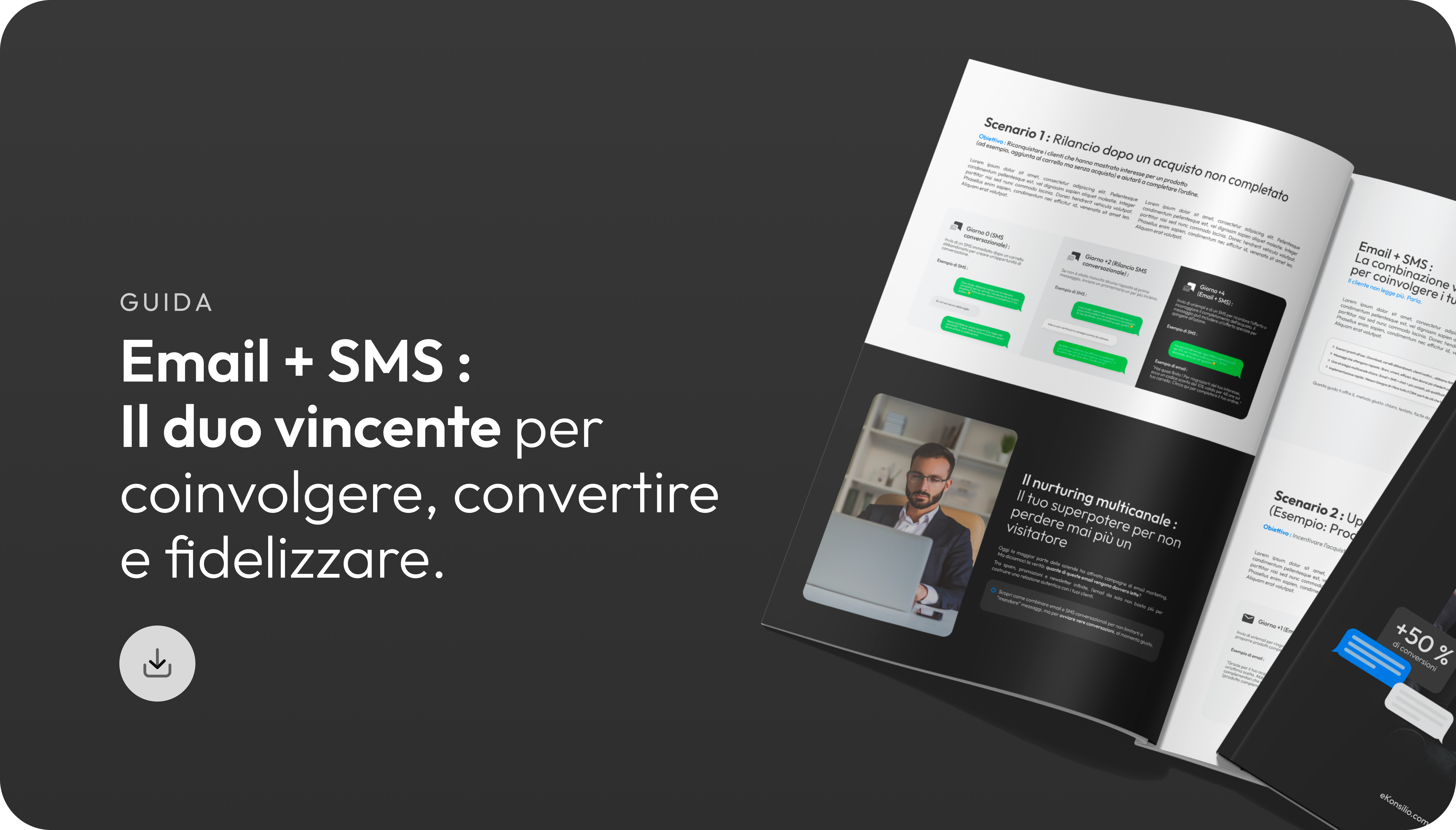 un visuel avec un aperçu du guide pour faire du lead nurturing 